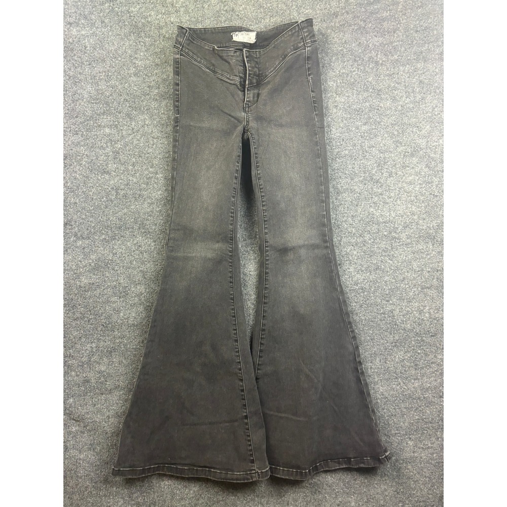 Free People Just Float On Flare Jeans Womens 26 High Rise Bell Bottom Denim